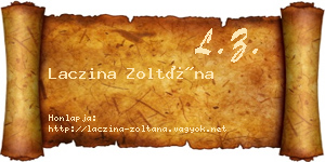 Laczina Zoltána névjegykártya